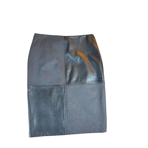 Ivanka Trump Faux Leather Patch Pencil Skirt - Picture 1 of 8